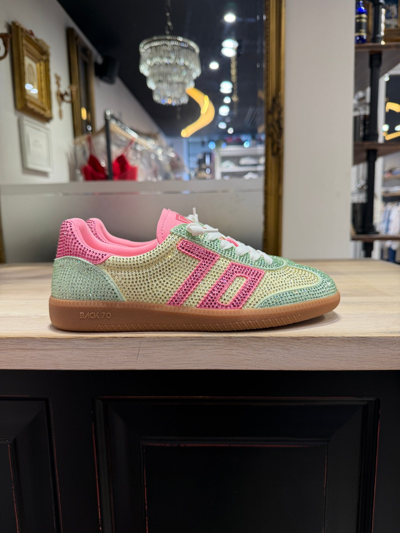 B70 Cloud cristaux vert/rose