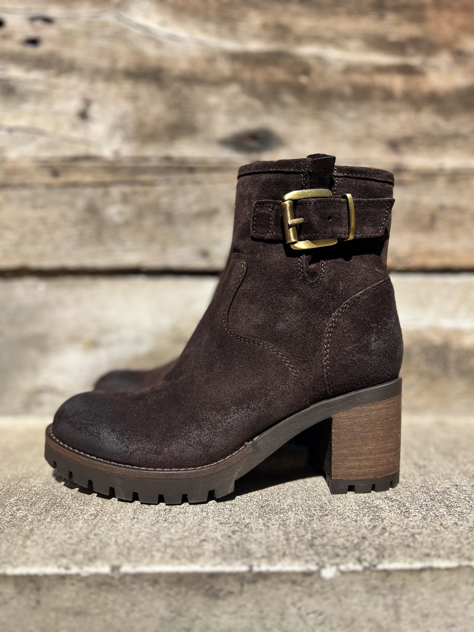 Bikers cuir velour choco